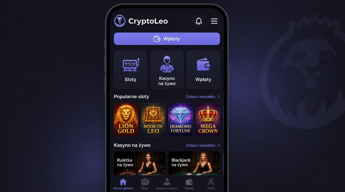 lekki i przejrzysty interfejs aplikacji Cryptoleo